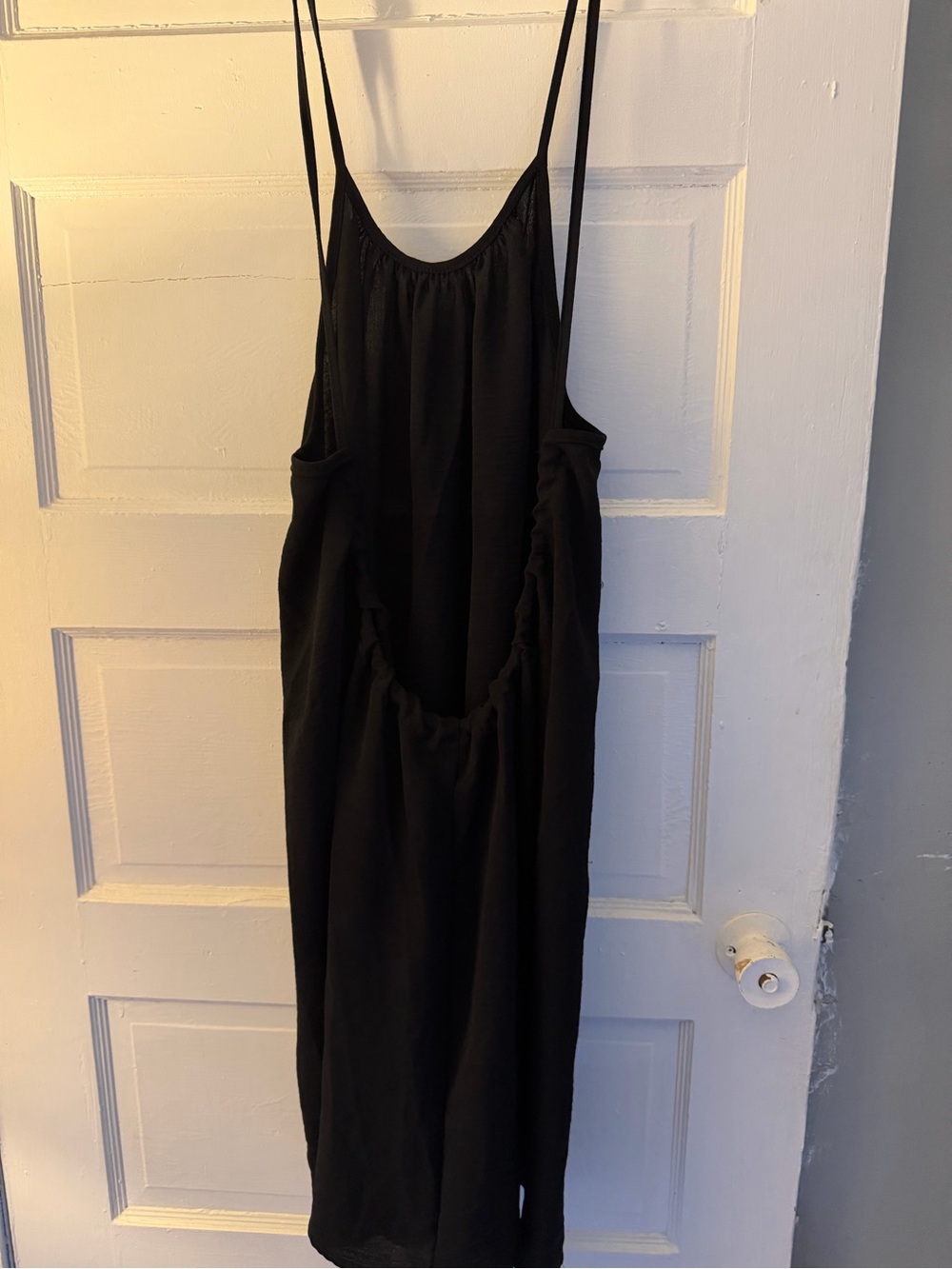 Low back sleep dress with adjustable straps